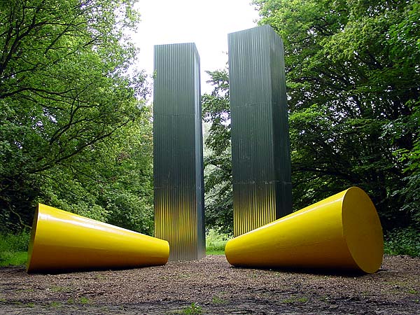 groenewoud/buij twins sculpture corrugated iron