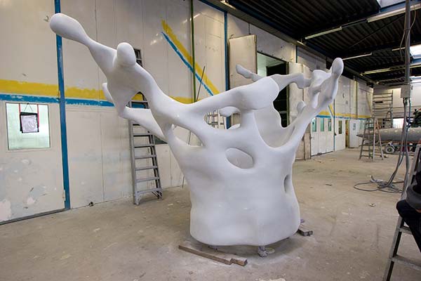 Splash Water sculpture construction Groenewoud Buij