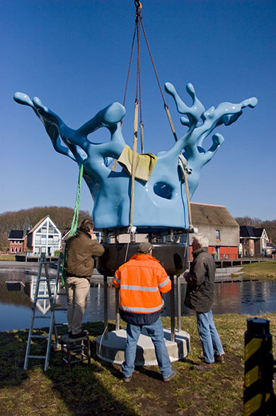 Installation Splash water sculpture Groenewoud Buij